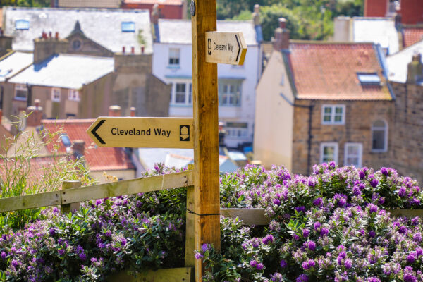 The cleveland way trail, North York Moors. Staithes.